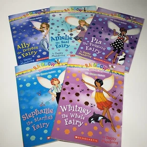 Lot of 5 Rainbow Magic The Ocean Fairies Books #1 2 3 5 6 Daisy Meadows EUC - Picture 1 of 23