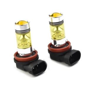2x H11 H8 Led Yellow Fog Light Bulbs 4300K 100W 1500LM Super Bright DRL New Tool - Picture 1 of 19
