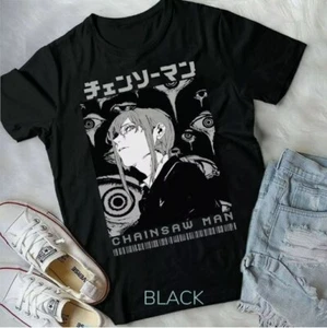 Camiseta Chainsaw Man Makima Pochita, Anime Todas las Tallas Negra, Chainsaw Man Power - Imagen 1 de 13