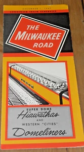 Vintage December 1967 THE MILWAUKEE ROAD  Railway Time Tables Train Schedule - Picture 1 of 1