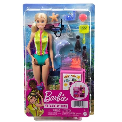 Barbie Muñeca Bióloga Marina y Accesorios, Juego de Laboratorio Móvil de Mattel Foto 1 de 3