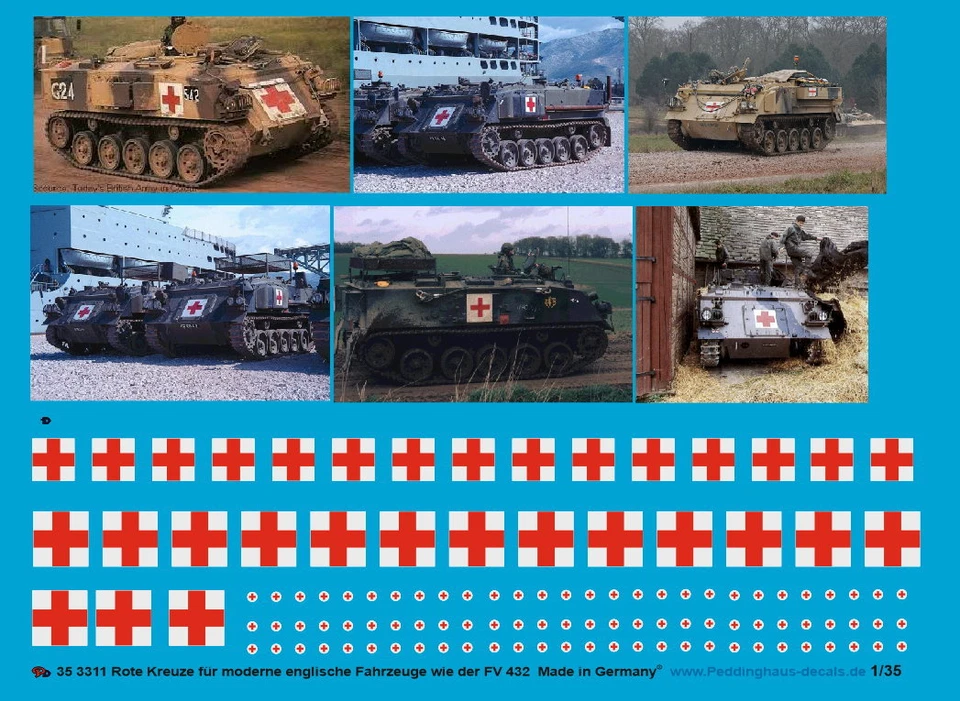 Peddinghstampa 1/35 3311 Rossi Croci per Inglese Moderno Veicoli Fv 432 - Immagine 1 di 1