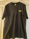 The North Face Mens T Shirt Size Medium Black With Green Half Dome Logo Cotton