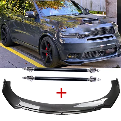 Carbon Fiber For Dodge Durango SXT RT SRT Front Bumper Chin Lip Splitter Spoiler - Image 1 of 4