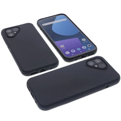 Hülle für Fairphone 5 Tasche Schutz Handytasche TPU Gummi Case Schwarz