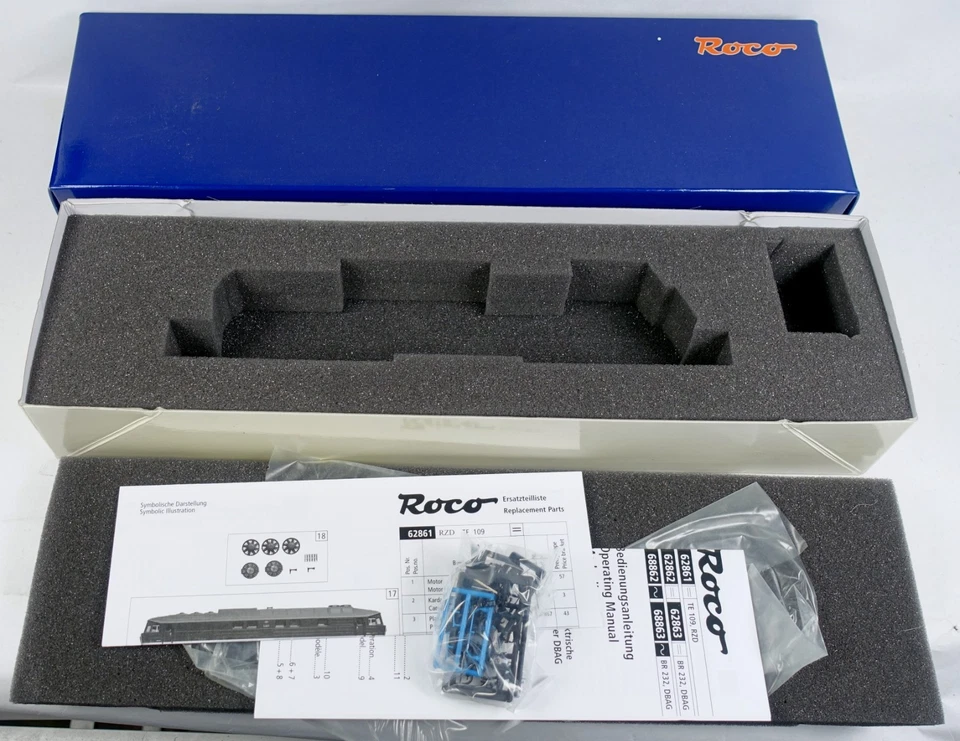 ROCO 62861 LEERKARTON Diesellok BR TE 109 017 Taigatrommel H0 OVP Leerverpackung - Bild 1 von 3