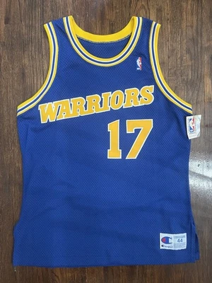 Vintage Authentic Champion Chris Mullin Golden State Warriors Jersey Size 44 NWT - Image 1 of 4