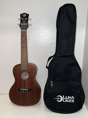 Luna Model UKE TC MAH Tattoo Mahogany Concert Size Acoustic Ukulele with Gig Bag - Image 1 of 4