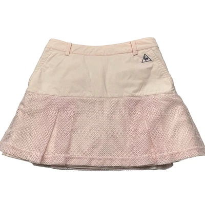 Le Coq Sportif Women's Pink Lace Lined Back Pocket Golf Skirt Skort Size XS - Image 1 of 4