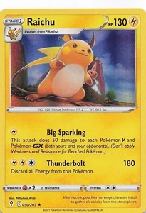 Raichu Holo Rare Reverse Holo SWSH07: Evolving Skies 050/203 NM - Picture 1 of 2