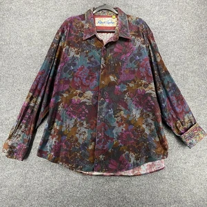Robert Graham Hemd Herren 3XL Mehrfarbig Blumen Cord Knopfleiste Classic Fit - Bild 1 von 9
