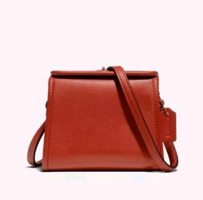 Bandolera Coach Edición Limitada Top Turnlock 874 en Mango - Geométrica 9043 Nueva con Etiquetas Foto 1 de 4