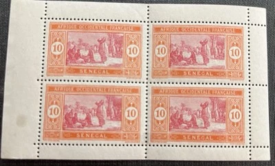 Senegal - Panel de 4 folletos 1914 - recortado en un lado #84 Foto 1 de 2