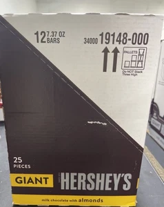 HERSHEY'Smooth-CIOCCOLATO AL LATTE-MANDORLA BARRETTA GIGANTE. (12 pezzi 7,37 once ciascuno) BB ~ 4/26 - Foto 1 di 5