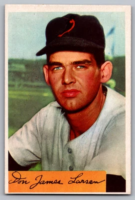 Bowman #101 1954 Don Larsen Orioles novato Foto 1 de 3