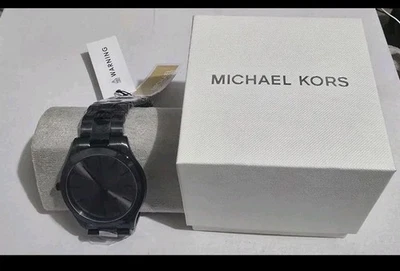 Michael Kors GENUINE MK8507 Slim Runway Black Watch 42mm - Image 1 of 4