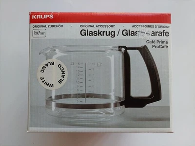 Jarra de vidrio Krups BLANCA jarra de vidrio repuesto original café Prima ProCafe nueva en caja Foto 1 de 4