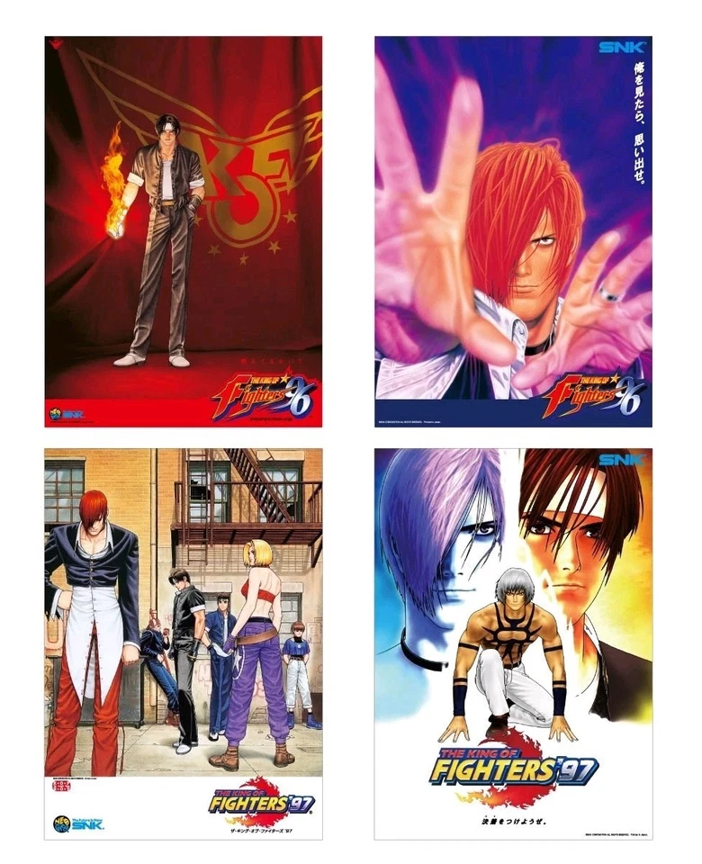 SNK EL REY DE LOS LUCHADORES 96/97 Póster Plástico Talla A2 Juego de 4 Tienda Oficial Foto 1 de 1