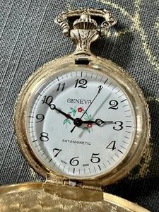 Geneva Antimagnetic Hong Kong Pocketwatch With Fisherman Case - Picture 1 of 4