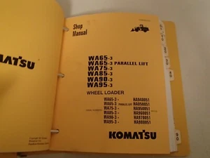 Komatsu WA65-3 WA75-3 WA85-3 WA90-3 WA95-3 Loader Shop & System Set-up Manual - Picture 1 of 7