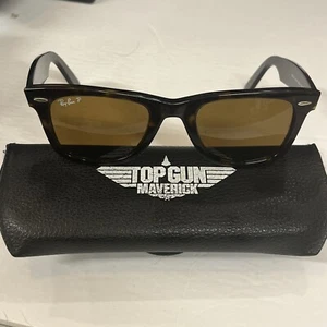 Film Crew Gift On Top Gun 2 Ray-Ban Classic Polarized Tortoise Wayfarer Sunglass - Picture 1 of 12