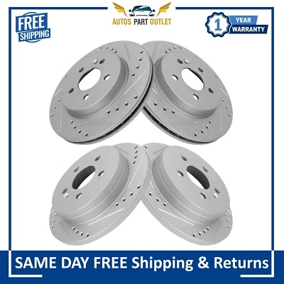 Nuevo juego de rotor de freno perforado para 98-05 Mercedes Benz ML320 ML350 ML430 Foto 1 de 4