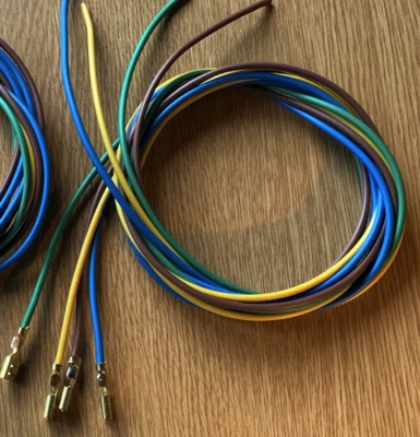 Set 4 wires TANNOY crossover speaker 6.2mm 6.3mm 6.35mm 1/4" quality 1mm.sq - Image 1 of 3