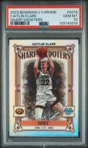 2023 Caitlin Clark ROOKIE PSA 10 Bowman U Sharp Shooters #SS-15 RARE EPIC🔥 - Picture 1 of 2