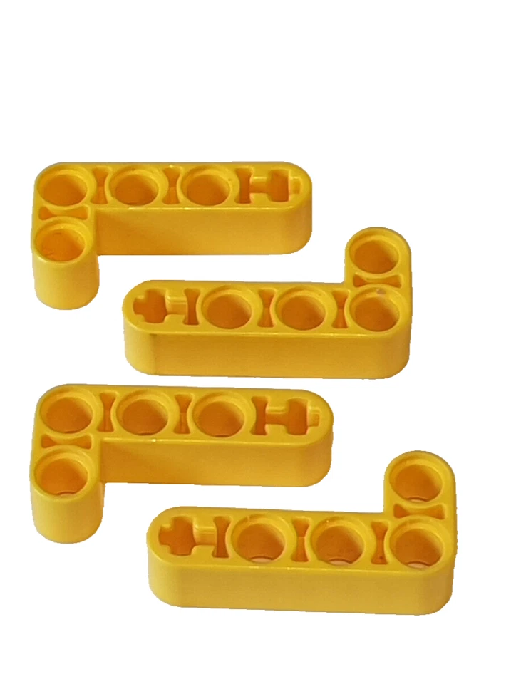 4x Lego Technic Liftarm 2 x 4 Löcher L-Form #32140 Gelb - Bild 1 von 1