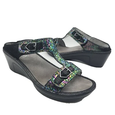 Alegria Mujer Sandalias Cuña Tacones Lara Tectónico Iridiscente Slides Talla 9 39 Foto 1 de 4