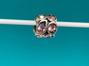 ๐ธ Chamilia 925 Sterling Silver Paisley Rose Pink CZ Bead ๐ธ - Picture 1 of 6