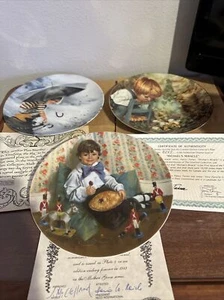 LOT OF 3 8.5" PLATES Michaels Maricle-LITTLE JACK HORNER-touching The Sky Reco - Picture 1 of 7