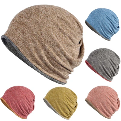 Мужская повседневная хлопковая шляпа большого размера мягкая теплая громоздкая шапочка многофункциональный шарф на шею - Изображение 1 из 4