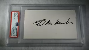 Anunciador Ed McMahon D.2009 The Tonight Show firmado 3"" x 5"" PSA/ADN - Imagen 1 de 4