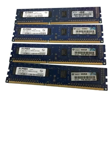 (4)Elpida EBJ20UF8BCF0-DJ-F Computer Memory (4x2GB) 1Rx8 PC3-10600 497157-D88 - Picture 1 of 5