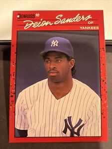 1990 Donruss Rookie Card RC Deion Sanders New York Yankees #427