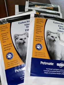 4 Ct New Petmate Stylette Carbon Air Filter Traps Odors For Fresh Litter Boxes - Picture 1 of 2