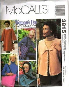 McCalls 3815 Misses Poncho, Vest, Hood and Tote Vintage Uncut Sewing Pattern - Picture 1 of 2