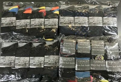 FRESH FEEL 48 PAIRS OF MENS SOCKS ASSORTED SIZE 6-11 WHOLESALE JOB LOT