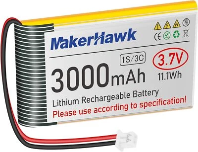 1 / 2 Stücke 3000mAh 3,7V 1S 103665 Lithium Batterien JST 1,25 Stecker Lipo Akku - Bild 1 von 4
