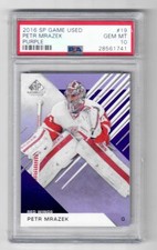 2016-17 SP Game Used Petr Mrazek Purple Insert Card PSA 10 Gem Mint