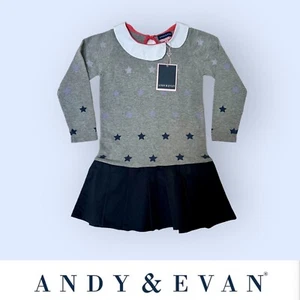 Andy & Evan Two-fer Sweater Dress, Size 5 Year, MSRP $60 - Picture 1 of 4