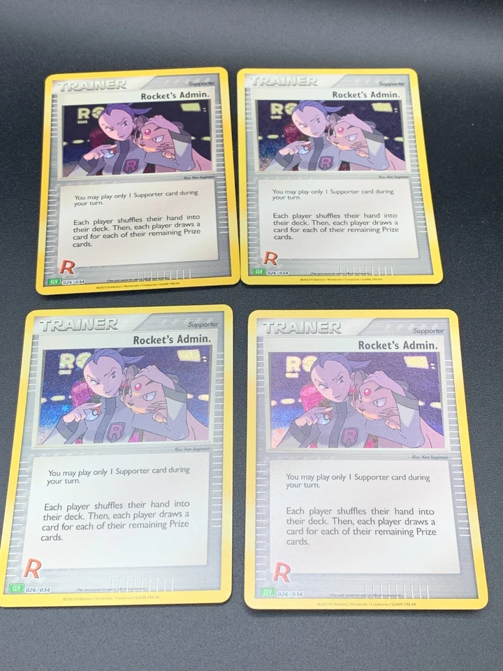 x4 Rocket's Admin - 026/034 - Playset CLV Pokemon Trading Card Game Classic - Image 1 of 3