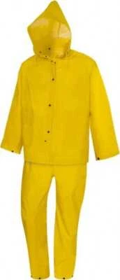 Traje de Lluvia PRO-SAFE Impermeable Amarillo PVC con Babero y Capucha Desmontable: Si... Foto 1 de 4