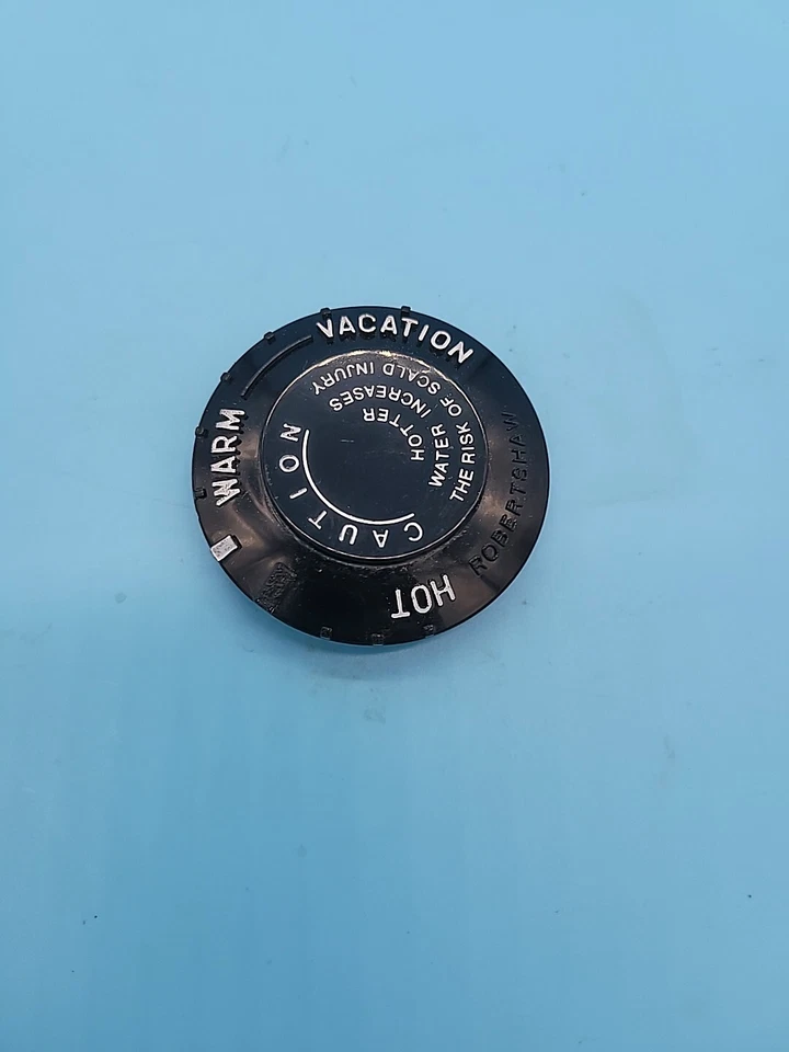 * Water Heater Gas Valve Temperature Control Knob * Robert Shaw * black - Image 1 of 2