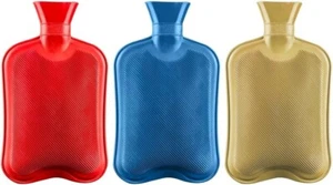 2 Litre Hot Water Bottle Natural Rubber Winter Warmer Large Cold 2L Warm Nights - Picture 1 of 10