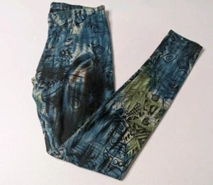 Friday Leggings Women's L Multi Color Floral Pattern Active - Picture 1 of 6