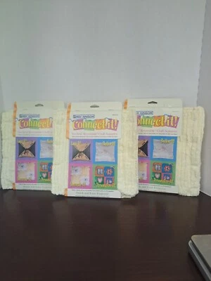 Lot Of 3 Daisy Kingdom Connect It  9in Squares Pale Yellow Chenille/pale Yellow - Image 1 of 4