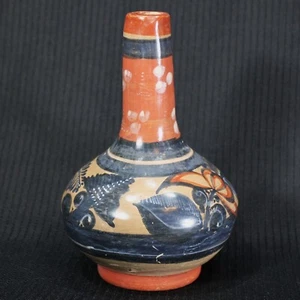 Jarrón de calabaza Talavera mesa cerámica pintada a mano floral hogar mesa 5,75" - Imagen 1 de 8