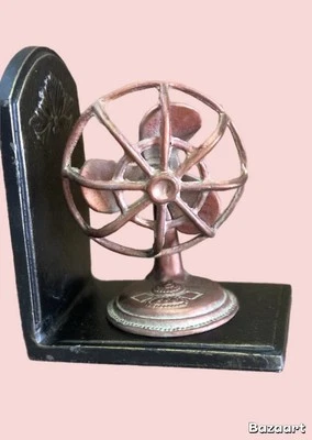 Sujetalibros Retro Ventilador Resina Modelo Sujetalibros Revista Estante Imágenes Foto 1 de 4